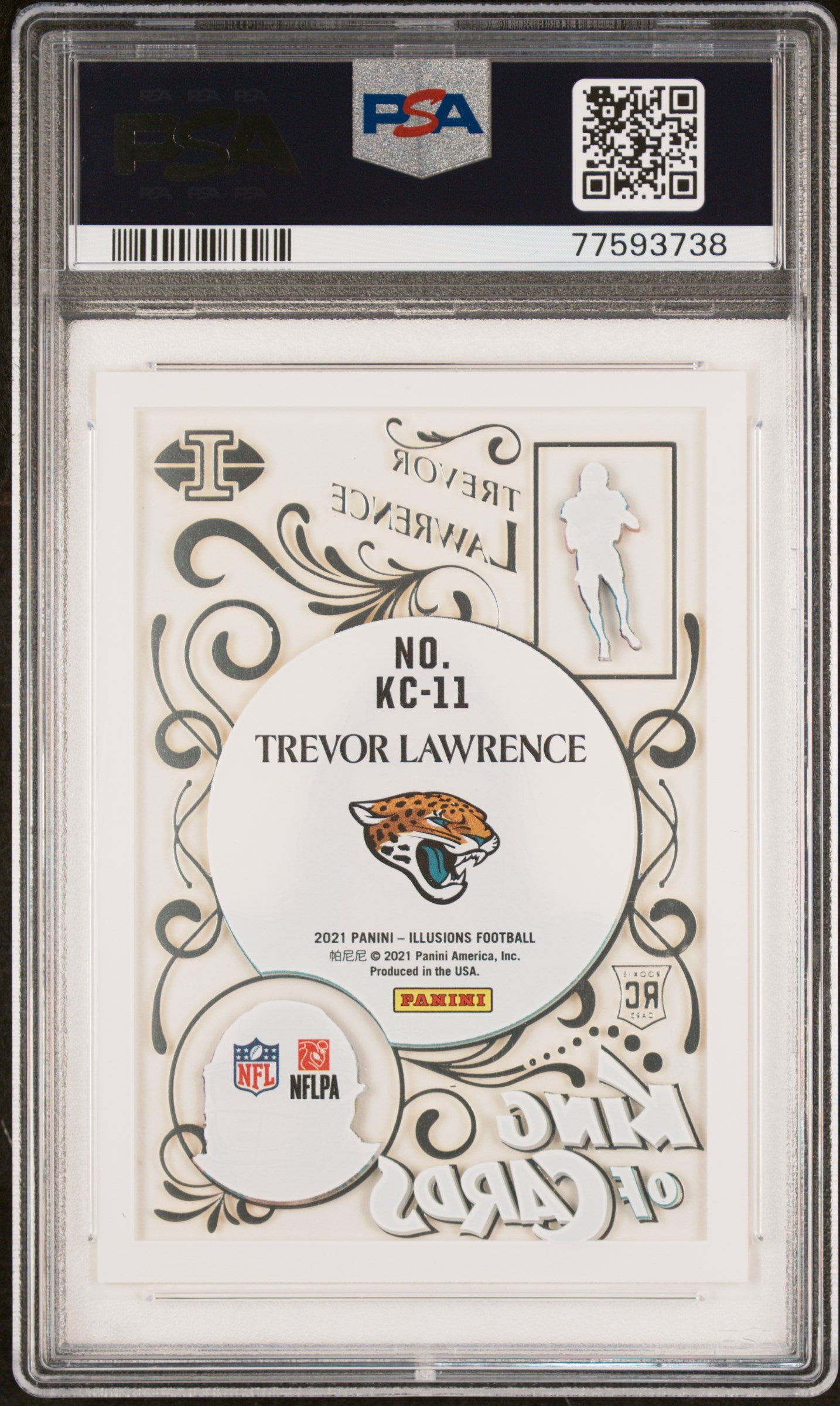 2021 Panini Illusions King Of Cards #KC-11 Trevor Lawrence King Of Cards PSA 10