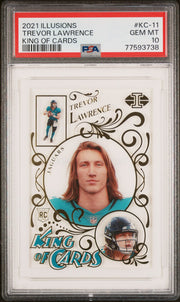 2021 Panini Illusions King Of Cards #KC-11 Trevor Lawrence King Of Cards PSA 10