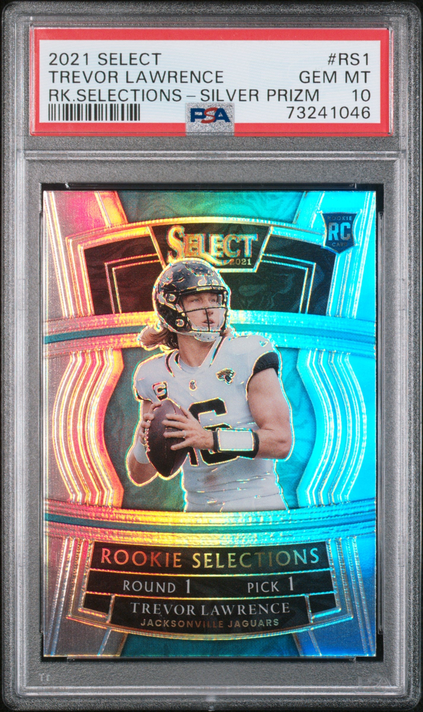 2021 Panini Select Rookie Selections #RS1 Trevor Lawrence Silver Prizm PSA 10