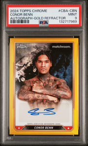 2024 Topps Chrome Boxing Conor Benn Autograph-Gold Refractor PSA 9