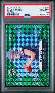 2024 Panini Mosaic #275 Jj Mccarthy Green PSA 10