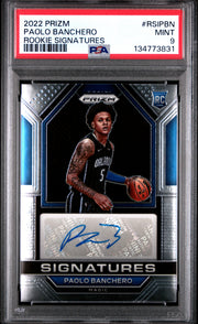 2022 Panini Prizm  #RSIPBN Paolo Banchero Rookie Signatures PSA 9