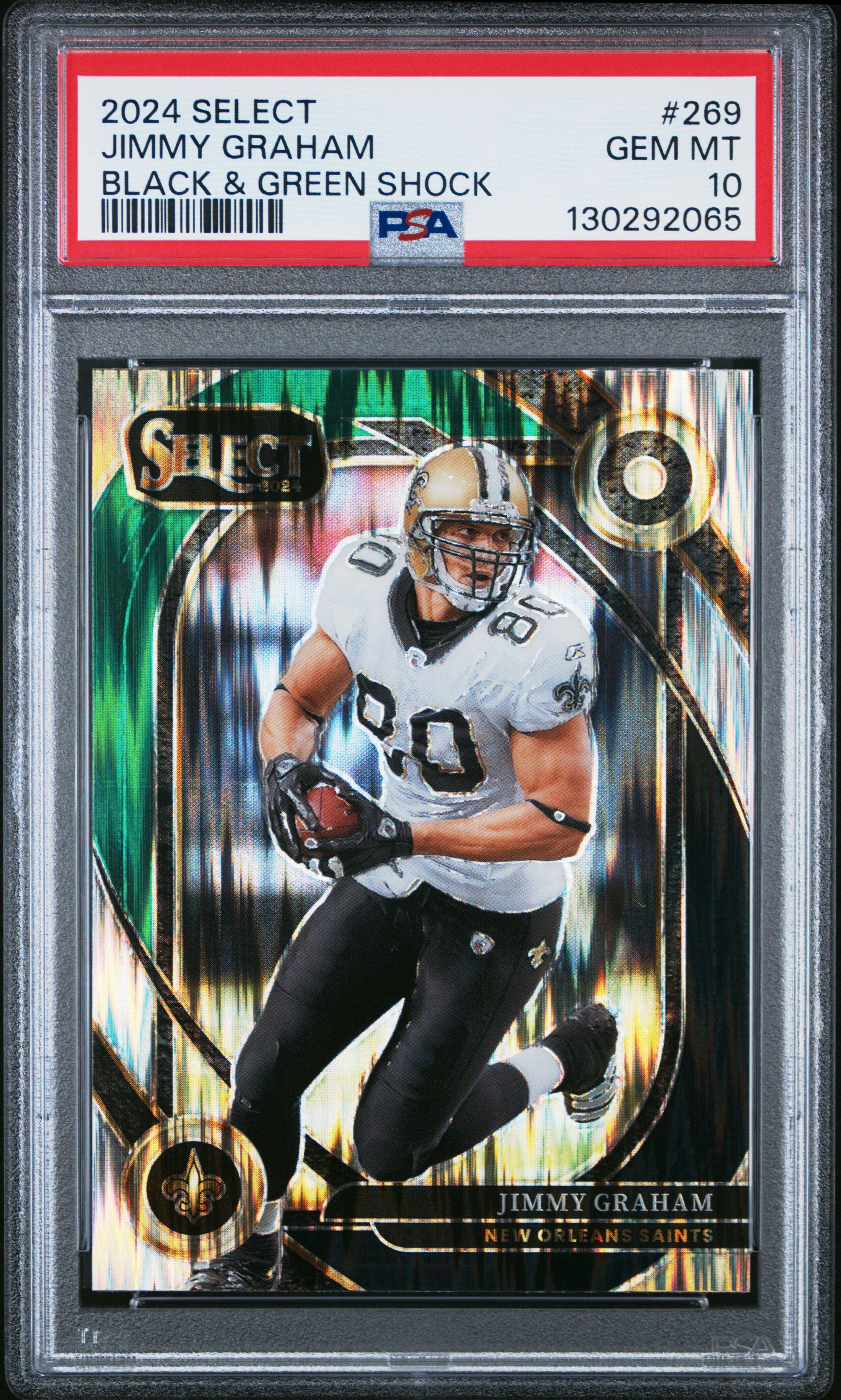 2024 Panini Select #269 Jimmy Graham Black & Green Shock PSA 10