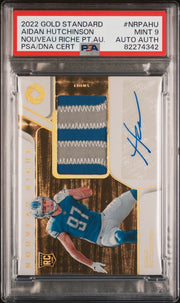 2022 Panini Gold Standard Nouveau Riche Patch Autograph #NRPAHU Pt.Au. PSA 9