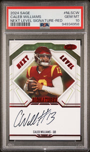 2024 Sage Next Level Signatures #NLSCW Caleb Williams Red PSA 10