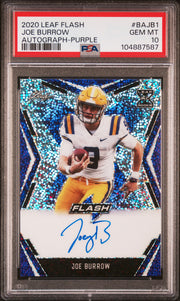 2020 Leaf Flash Autographs #BAJB1 Joe Burrow Autograph-Purple PSA 10