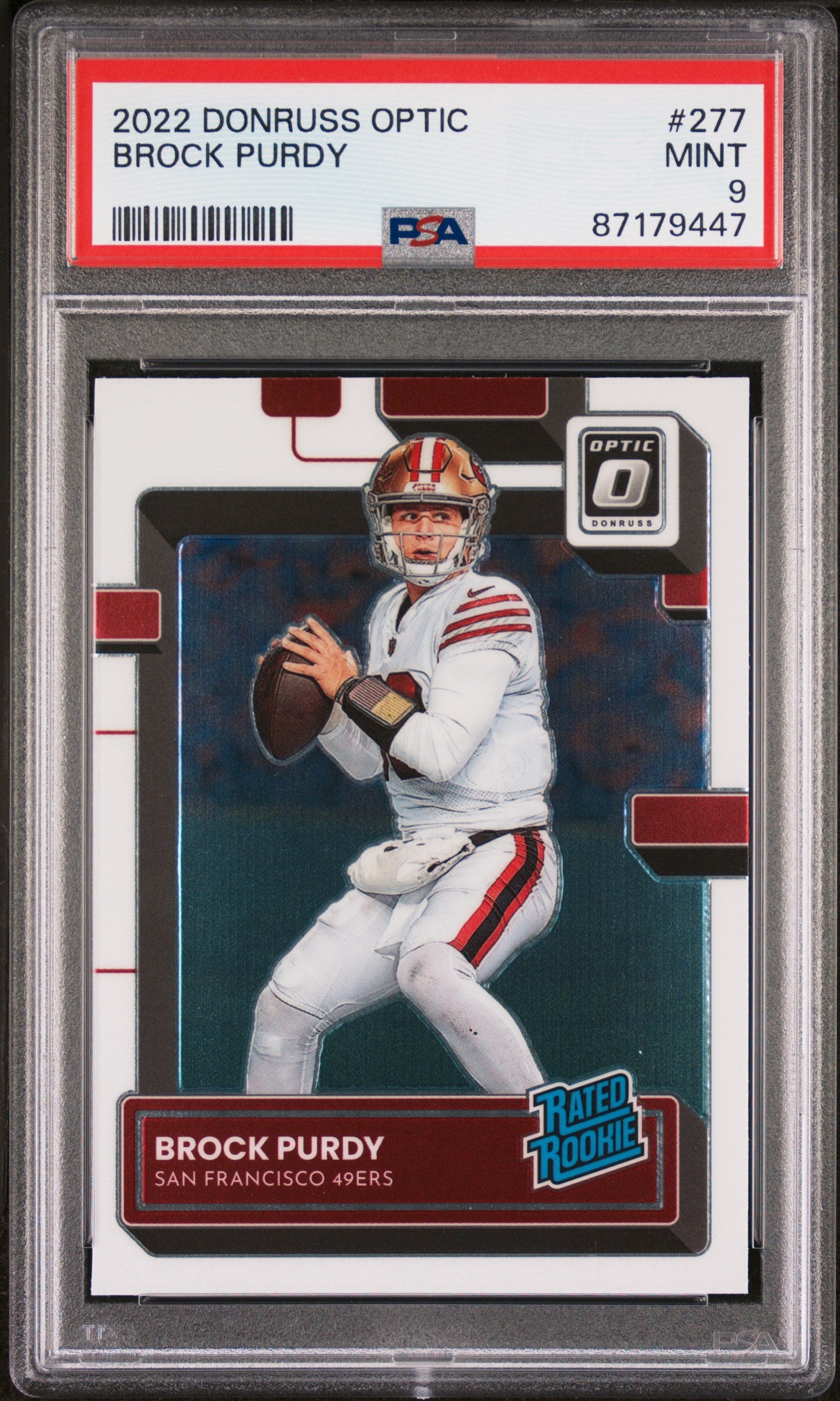2022 Panini Donruss Optic #277 Brock Purdy PSA 9 Football