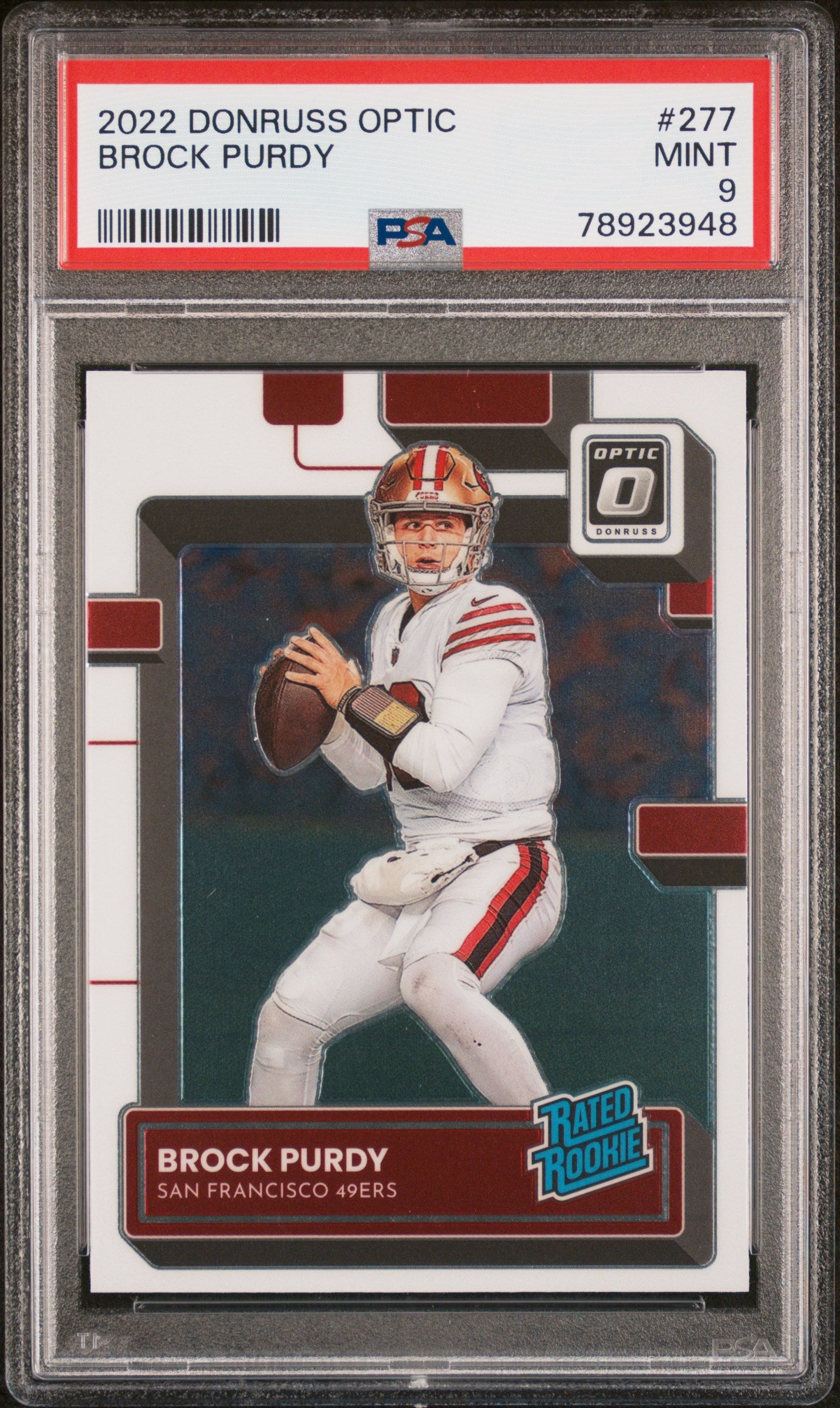 2022 Panini Donruss Optic #277 Brock Purdy PSA 9
