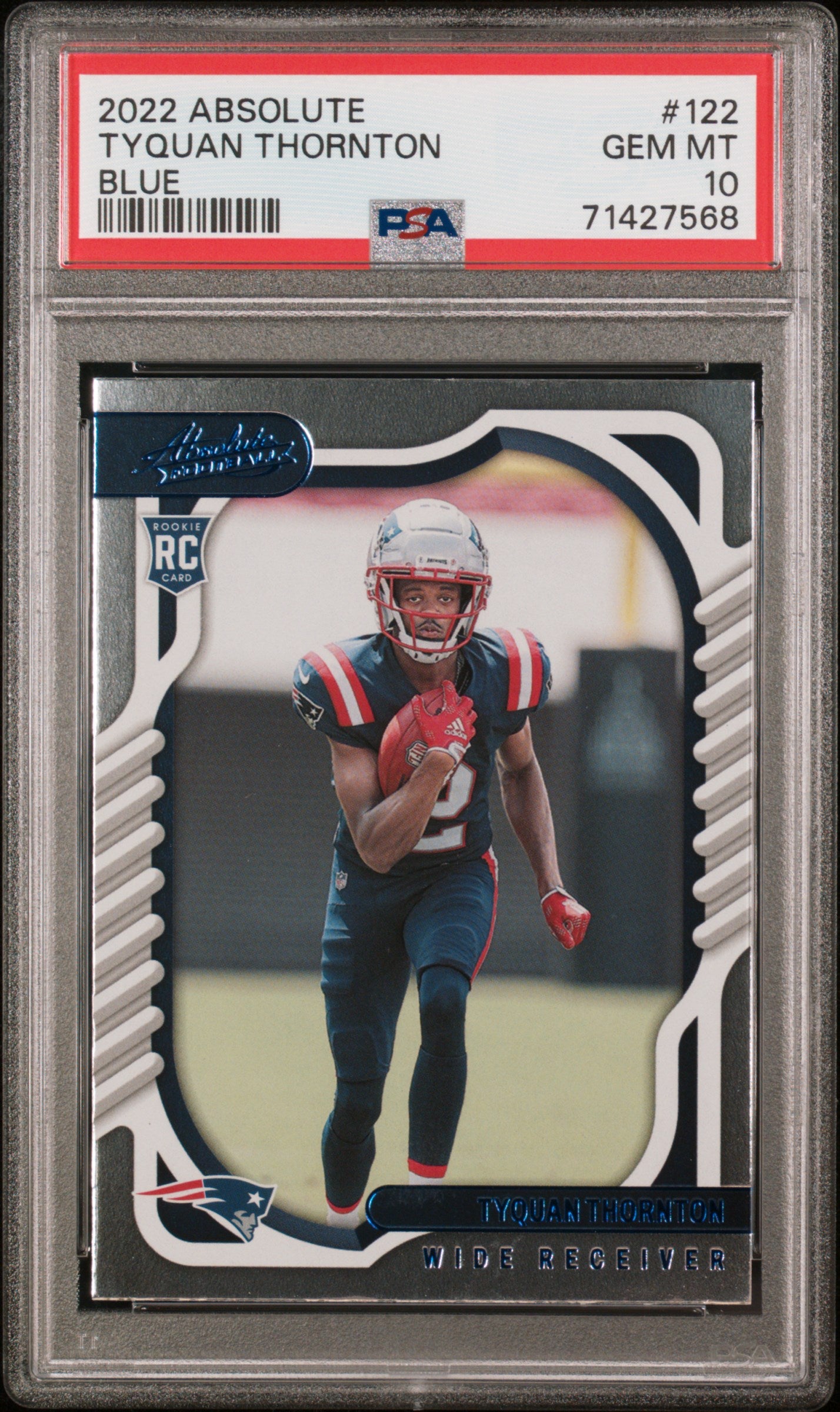2022 Panini Absolute #122 Tyquan Thornton Blue PSA 10
