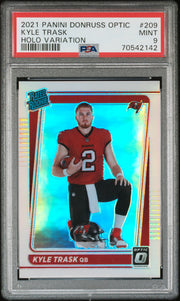 2021 Panini Donruss Optic #209 Kyle Trask Holo Variation PSA 9