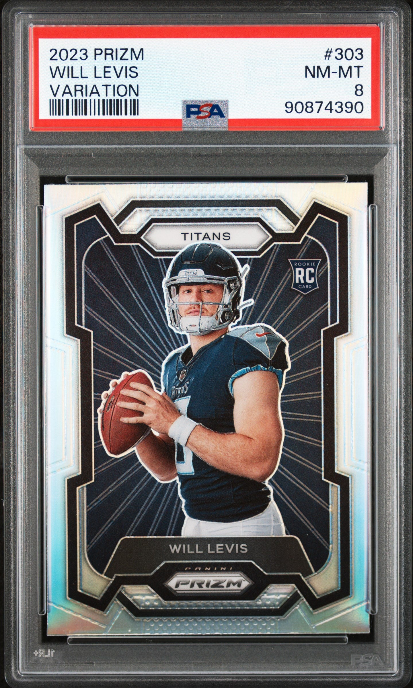 2023 Panini Prizm #303 Will Levis Variation PSA 8 Football