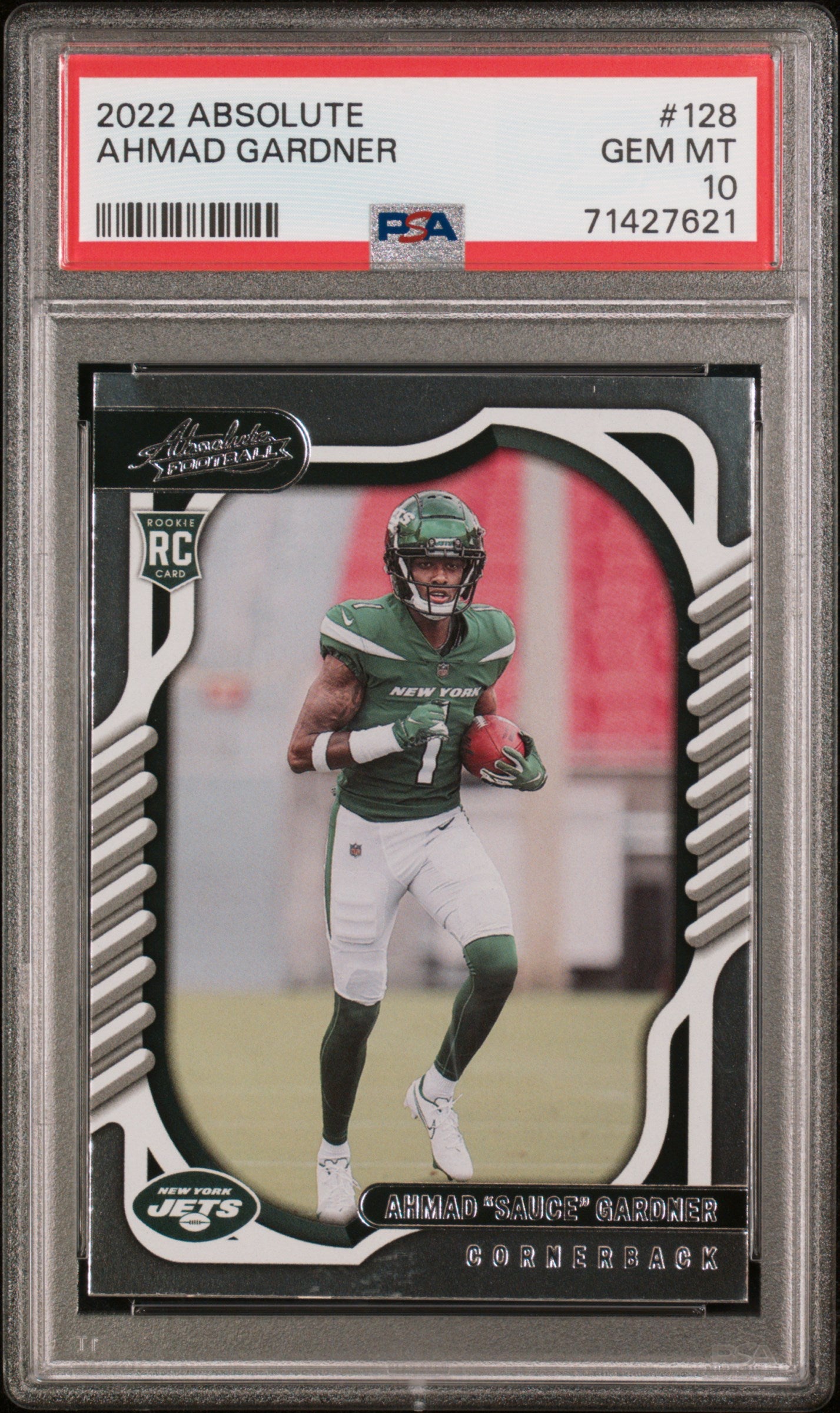 2022 Panini Absolute #128 Ahmad Gardner PSA 10 Football