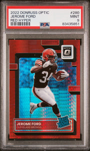 2022 Panini Donruss Optic #280 Jerome Ford Red Hyper PSA 9