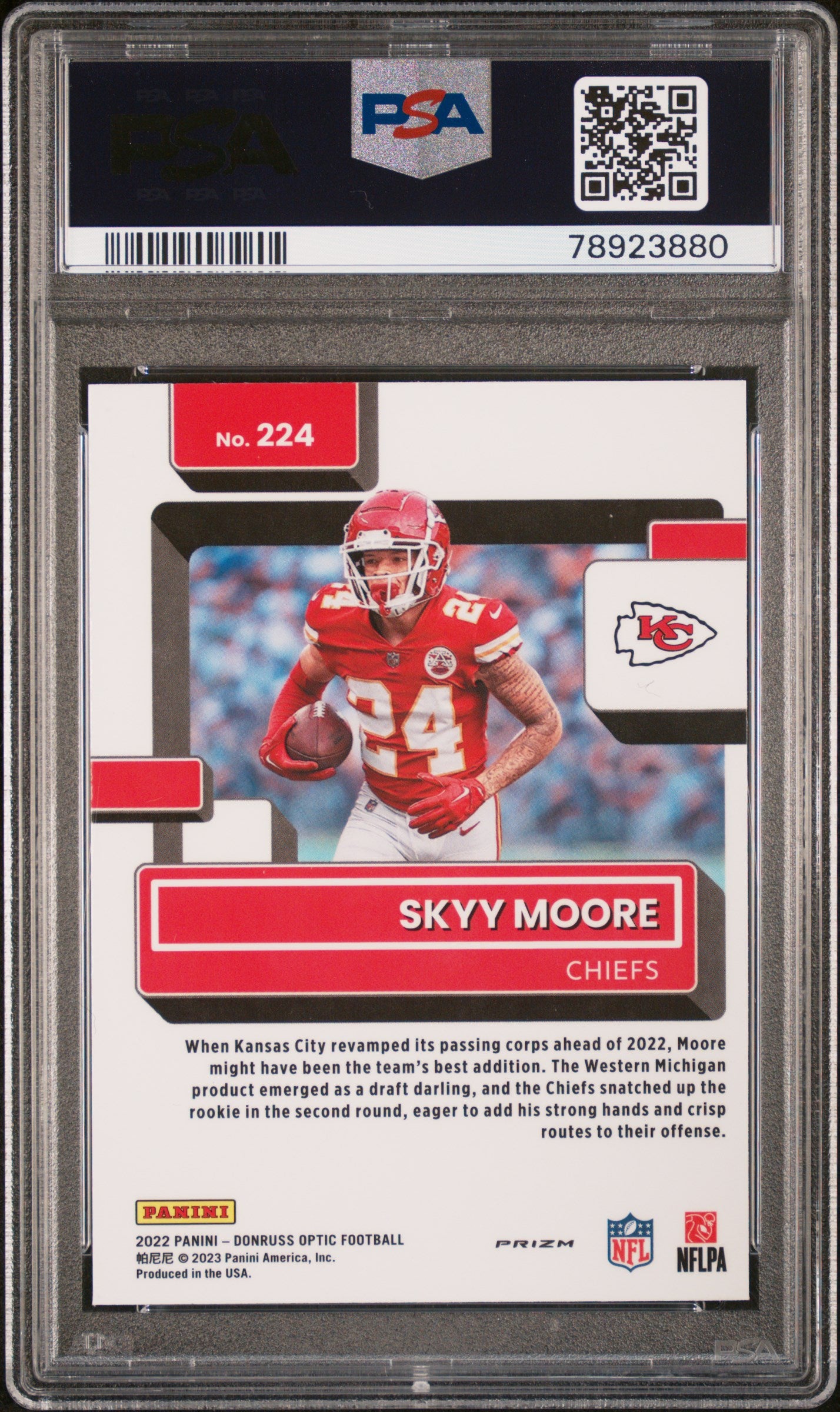 2022 Panini Donruss Optic #224 Skyy Moore Holo PSA 7