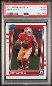 2021 Panini Donruss Optic #203 Trey Lance PSA 9