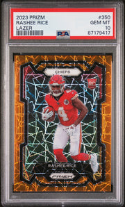 2023 Panini Prizm #350 Rashee Rice Lazer Prizm PSA 10