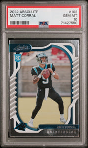 2022 Panini Absolute #102 Matt Corral PSA 10