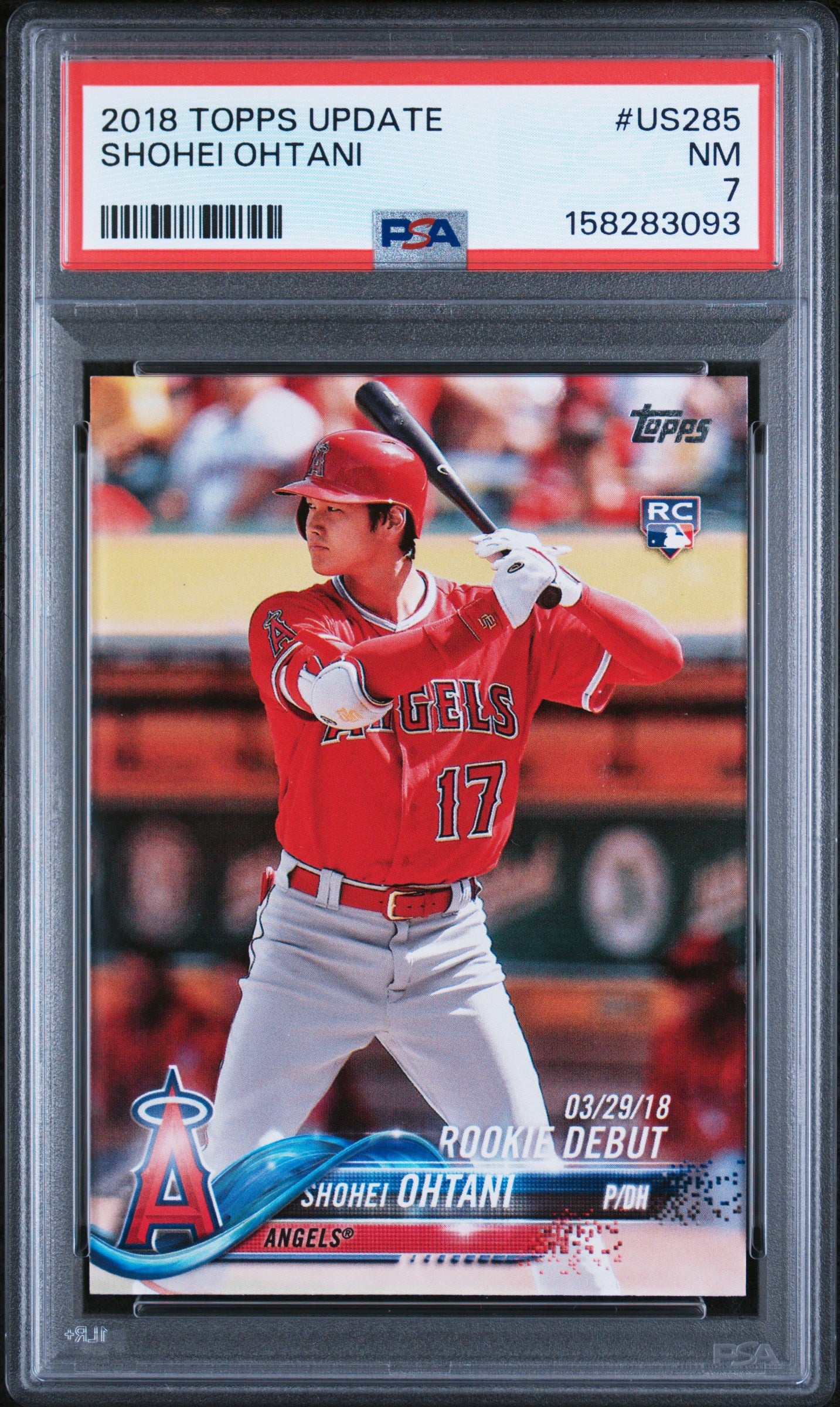 2018 Topps Update #US285 Shohei Ohtani PSA 7