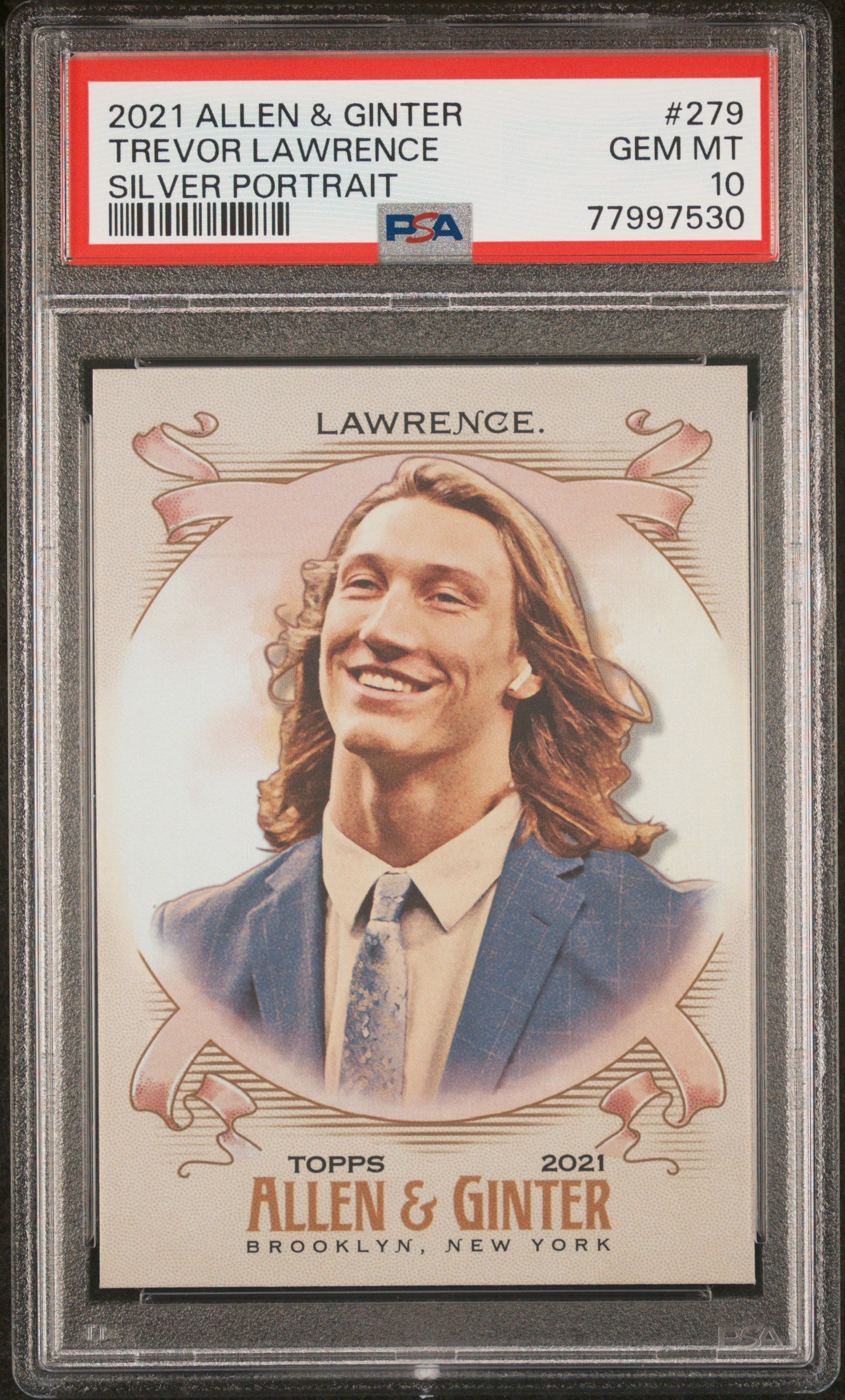2021 Topps Allen & Ginter #279 Trevor Lawrence Silver Portrait PSA 10 Football