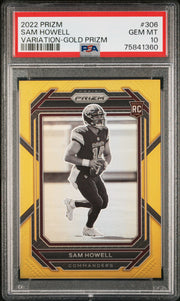 2022 Panini Prizm #306 Sam Howell Variation-Gold Prizm PSA 10 Football