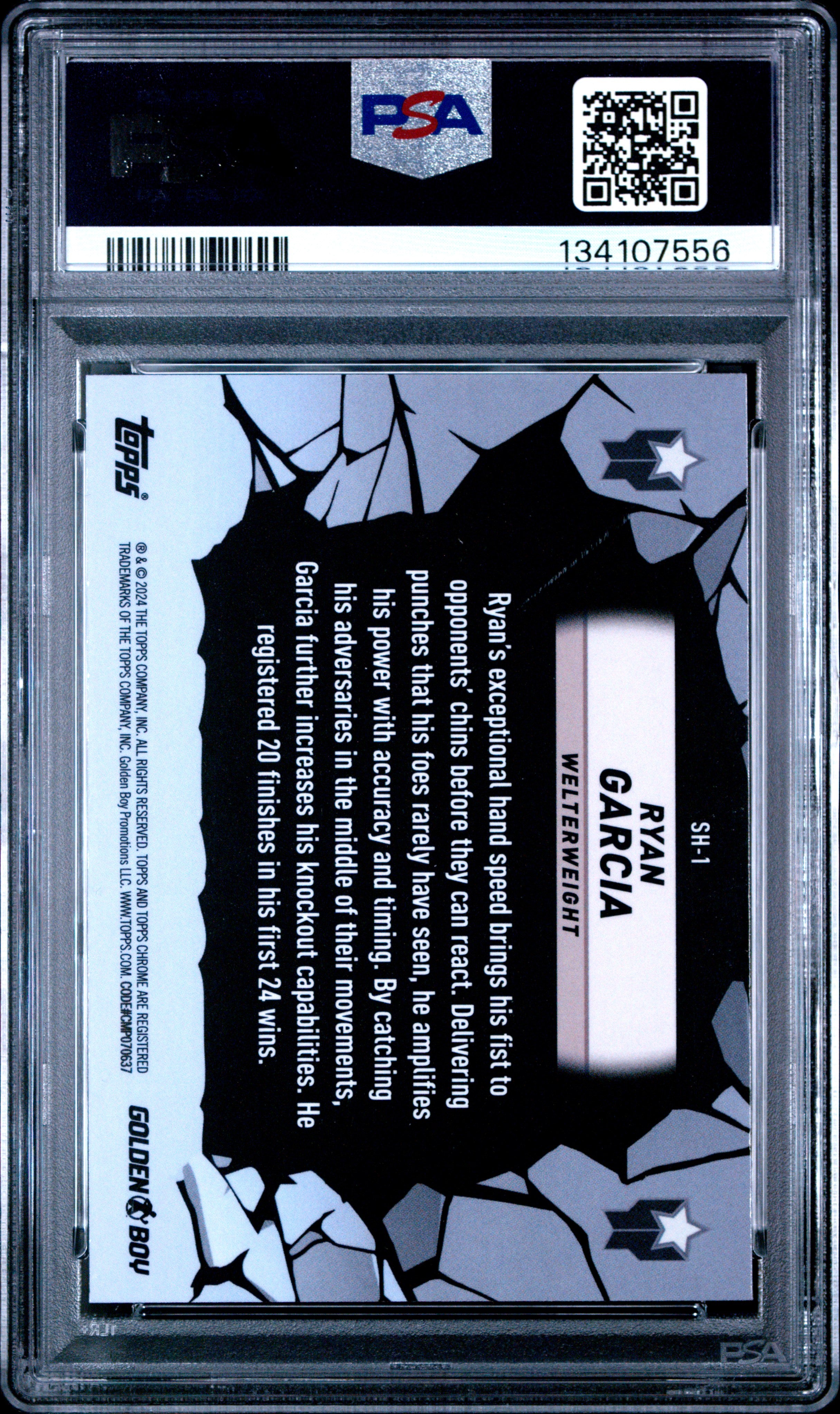 2024 Topps Chrome Boxing Smash Hits #SH-1 Ryan Garcia PSA 10