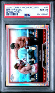 2024 Topps Chrome Boxing #43 Dmitry Bivol Refractor PSA 8