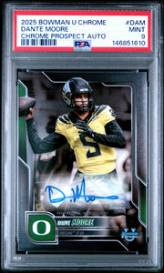 2025 Bowman University Prospect Autographs #DAM Dante Moore PSA 9 Football