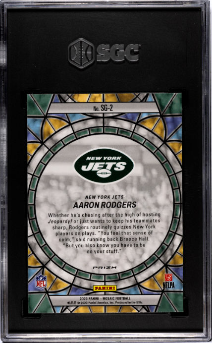2023 Panini Mosaic #SG-2 Aaron Rodgers Stained Glass SGC 10
