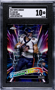 2024 Topps Chrome #FS-4 Bo Nix Future Stars Lazer Refractor SGC 10