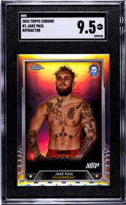 2024 Topps Chrome #1 Jake Paul Refractor SGC 9.5