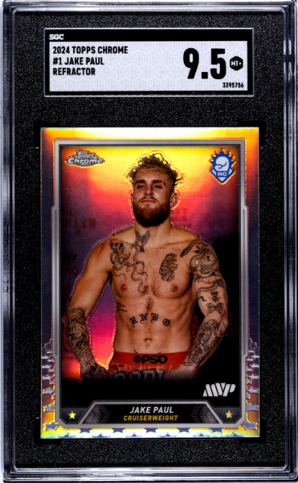 2024 Topps Chrome #1 Jake Paul Refractor SGC 9.5