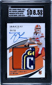 2021 Panini Immaculate Collegiate Trevor Lawrence Patch Auto. /10 SGC 8.5 Football