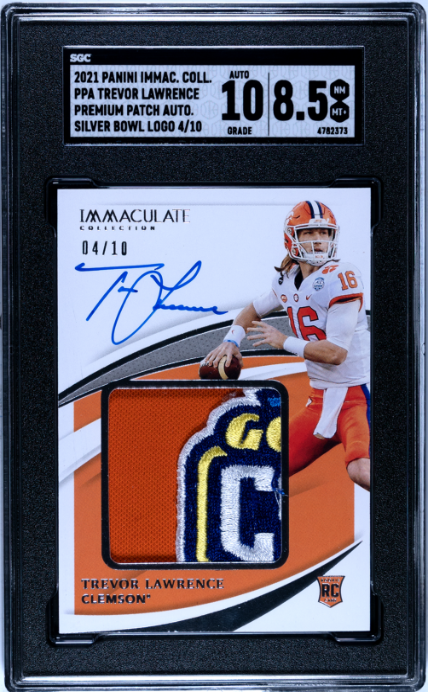 2021 Panini Immaculate Collegiate Trevor Lawrence Patch Auto. /10 SGC 8.5 Football