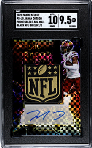 2022 Panini Select #PS-JD Jahan Dotson Prime Selections Sig. Mat. 1/1 SGC 9.5