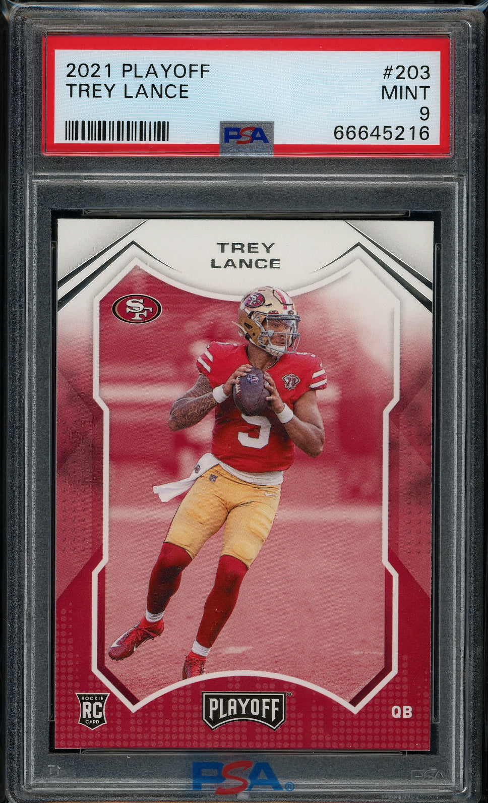 2021 Panini Playoff #203 Trey Lance PSA 9
