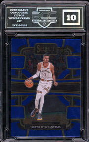 2023-24 Panini Select #87 Victor Wembanyama Blue Prizms basketball
