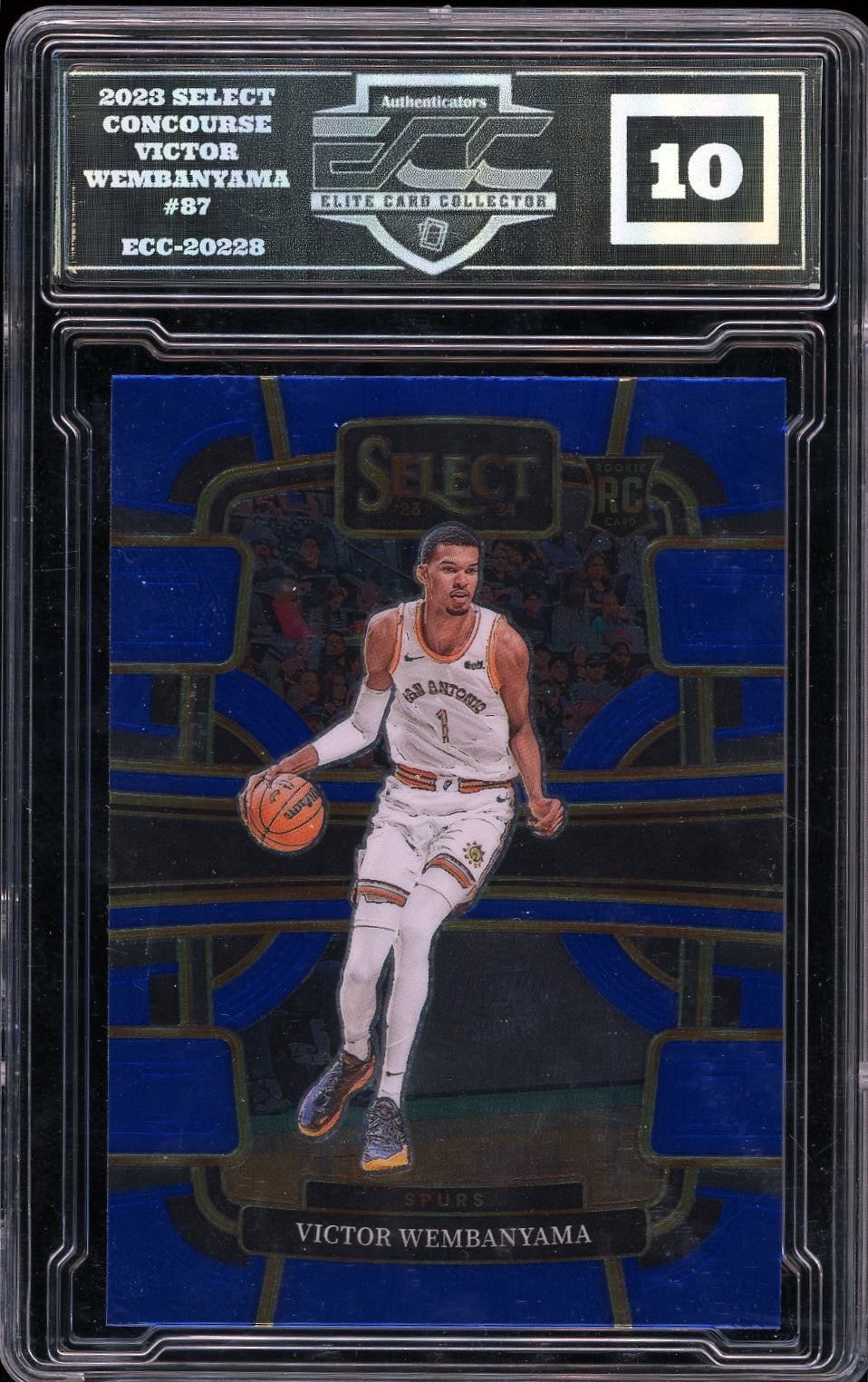 2023-24 Panini Select #87 Victor Wembanyama Blue Prizms basketball