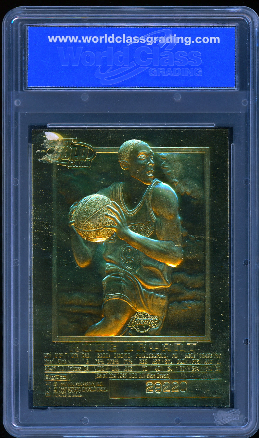 1996-67 SkyBox E-X Century  Kobe Bryant basketball
