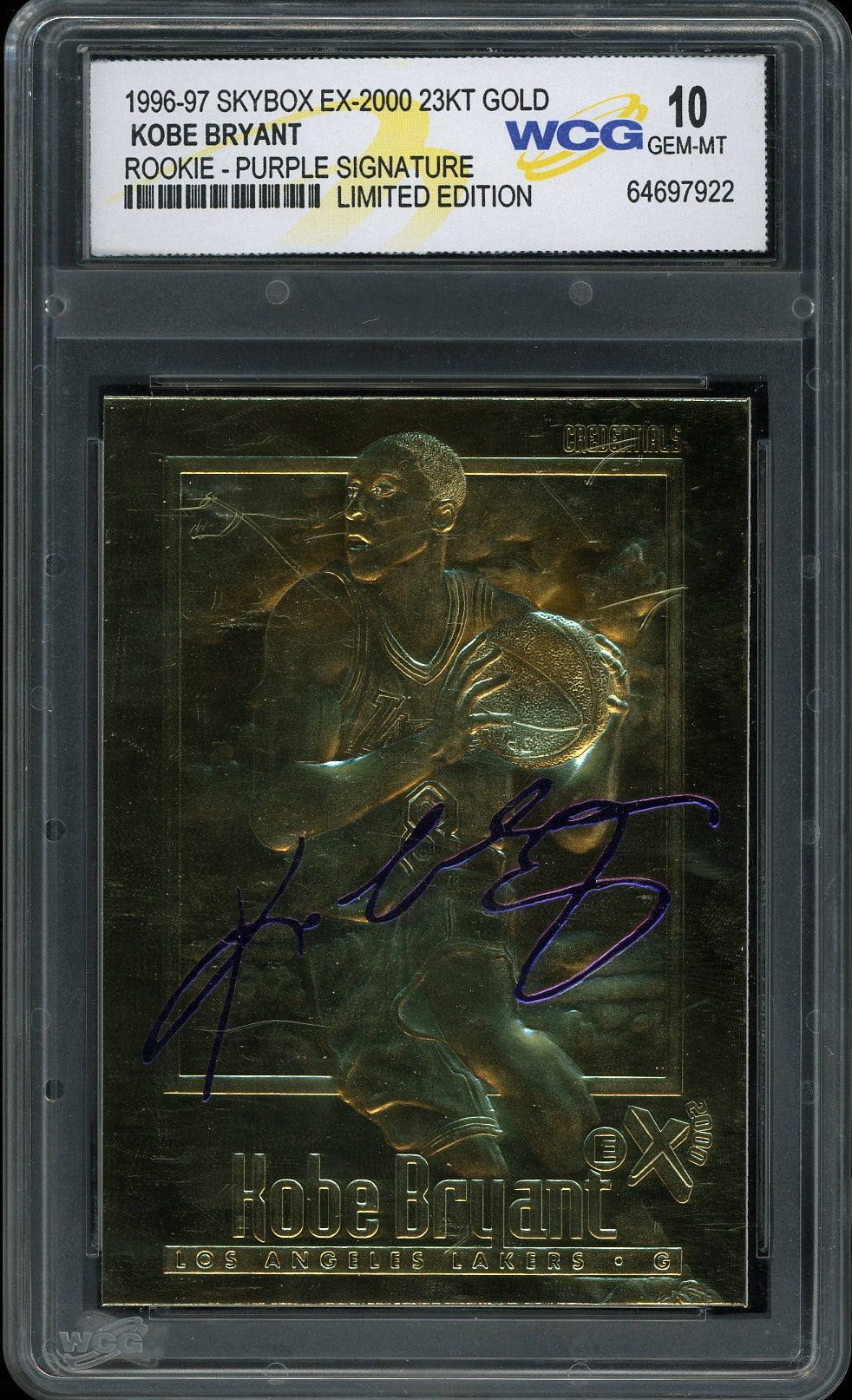 1998-99 SkyBox E-X Century #10 Kobe Bryant basketball
