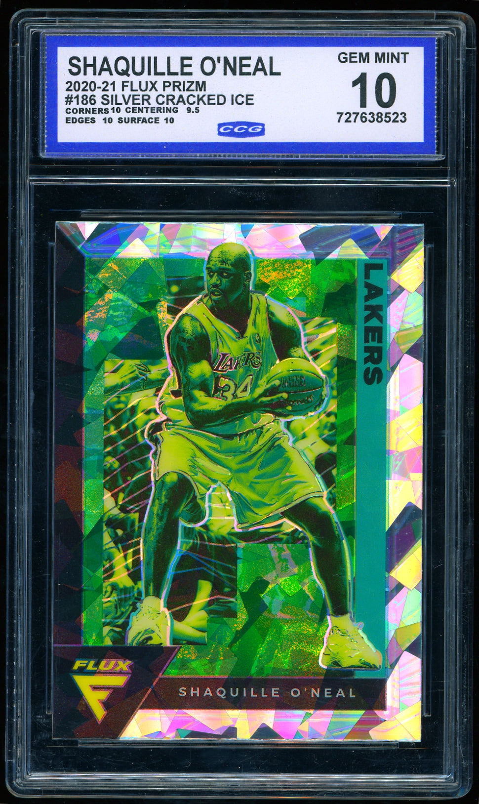 2020-21 Panini Flux #186 Shaquille O'Neal Silver basketball