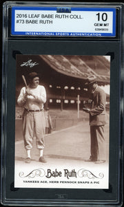 2016 Leaf Babe Ruth Collection #73 Babe Ruth / Herb Pennock Baseball