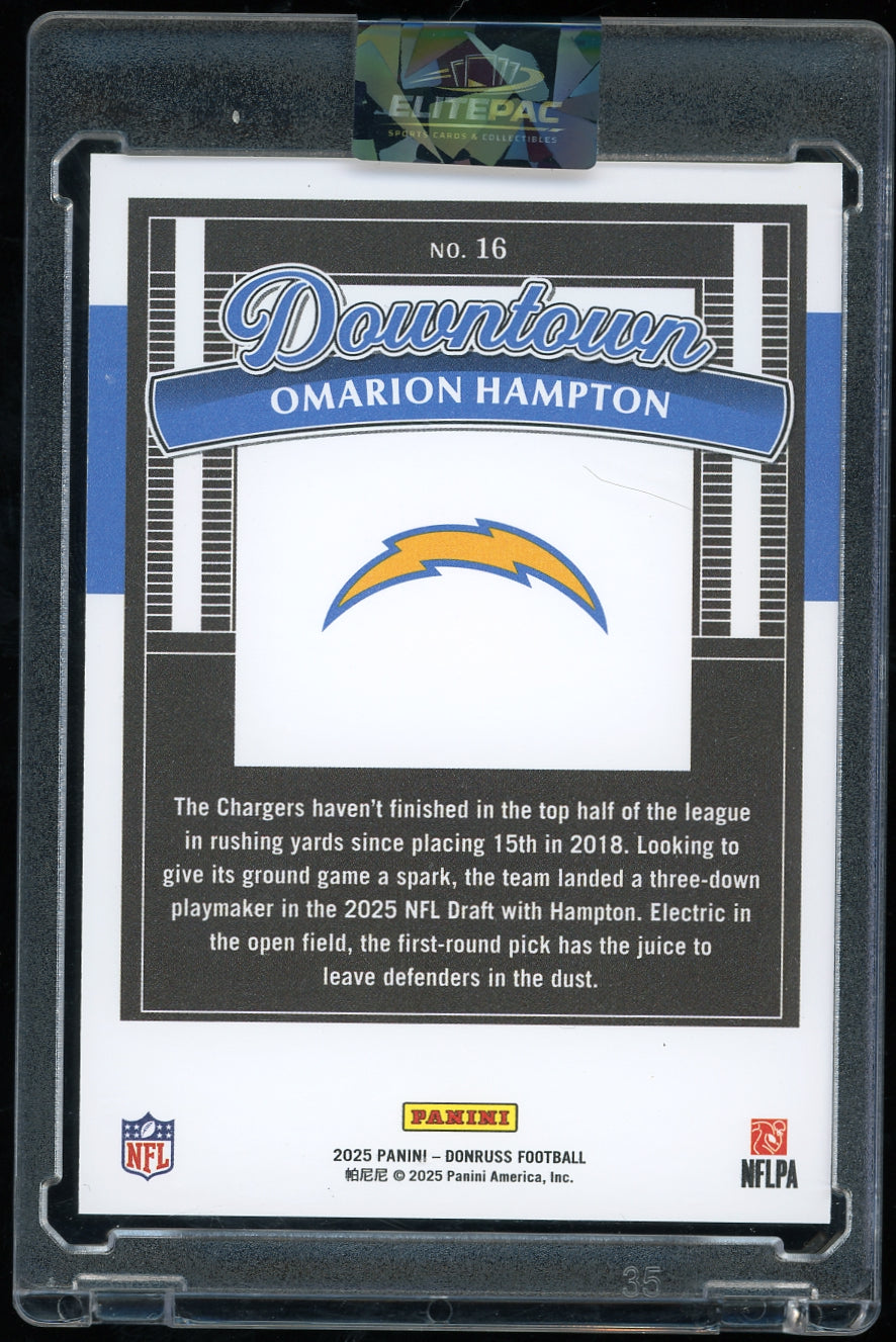 2025 Donruss #16 Omarion Hampton Downtown! Football