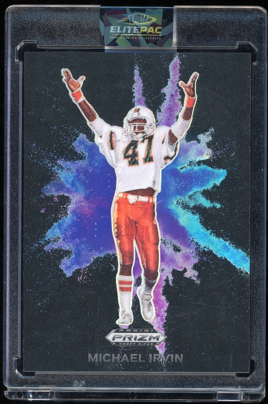 2024 Panini Prizm Draft Picks #CB-26 Michael Irvin Colorblast Black Football