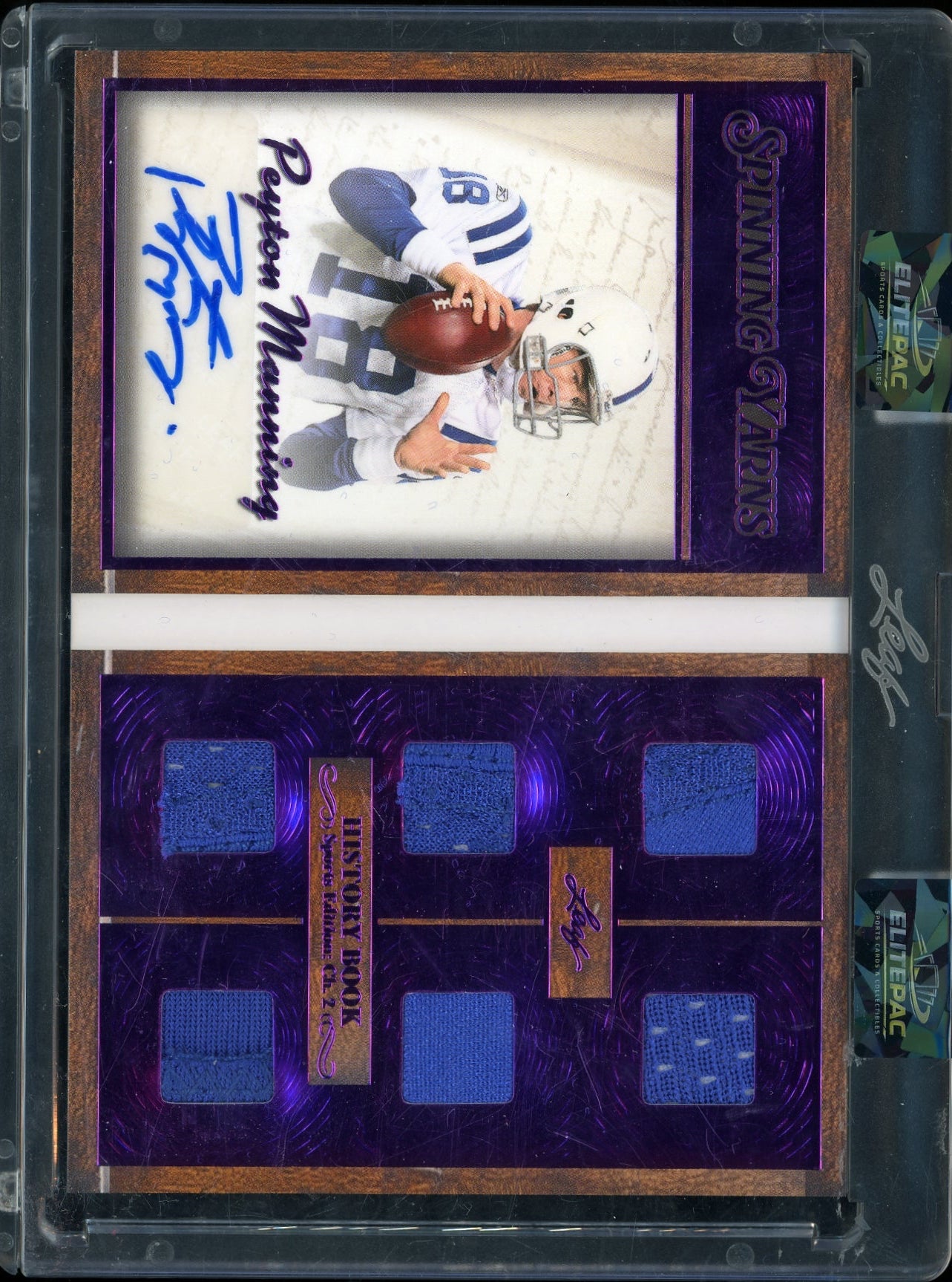 2025 Leaf History Book Sports - Auto Peyton Manning #/10 Football