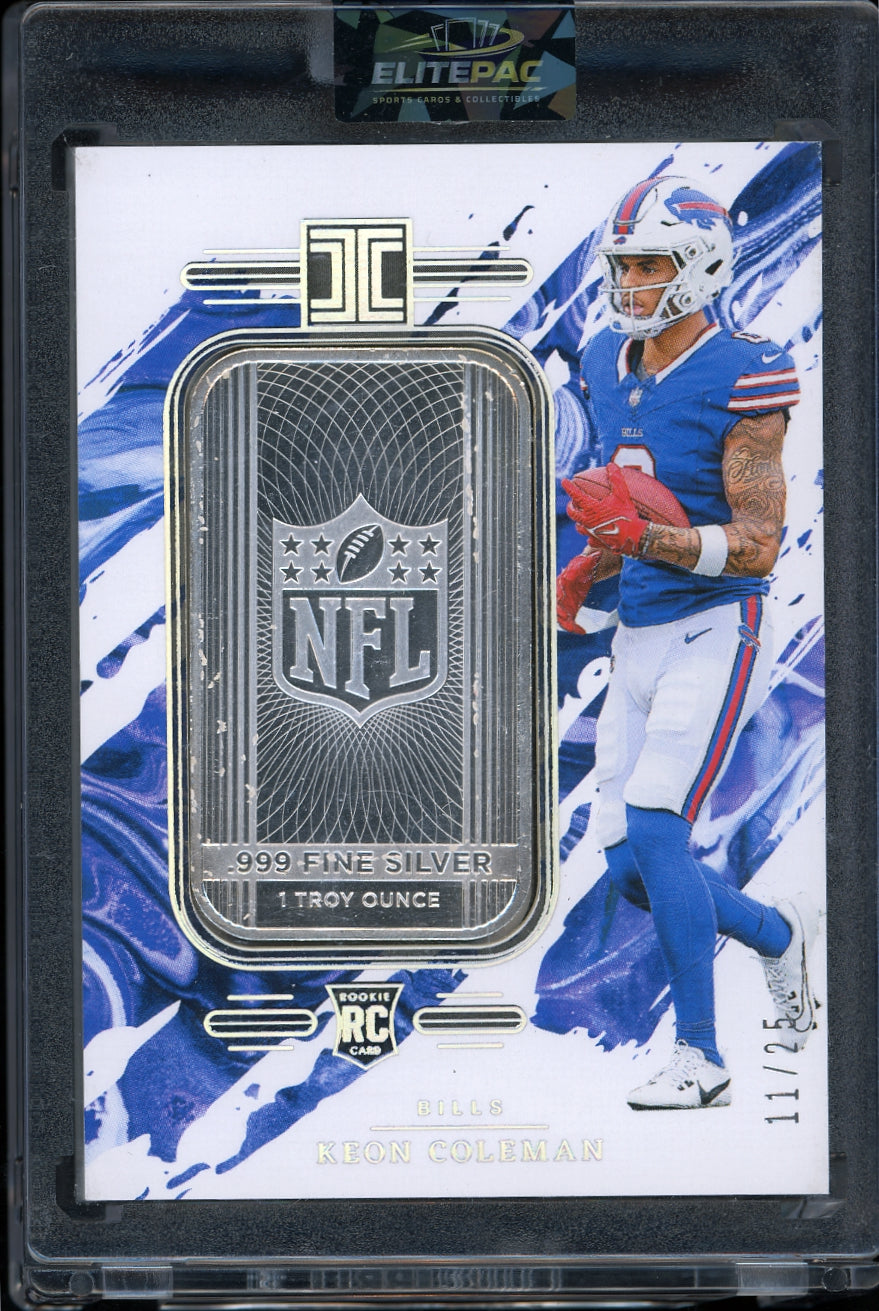 2024 Panini Impeccable #SS-KCN Keon Coleman Silver NFL Shield #/25 Football
