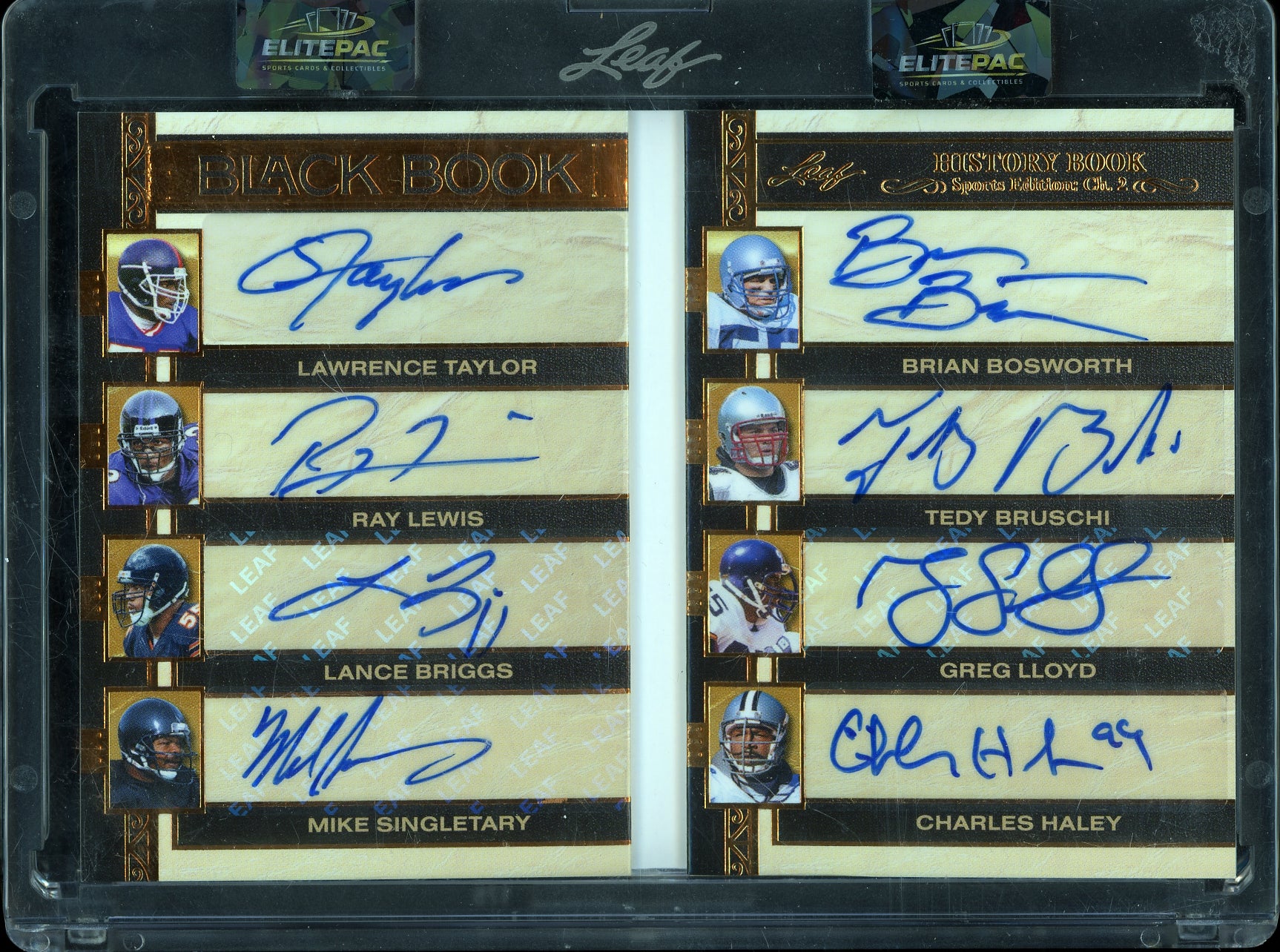 2025 Leaf History Book Sports Edition Black Book Bronze Foil Football