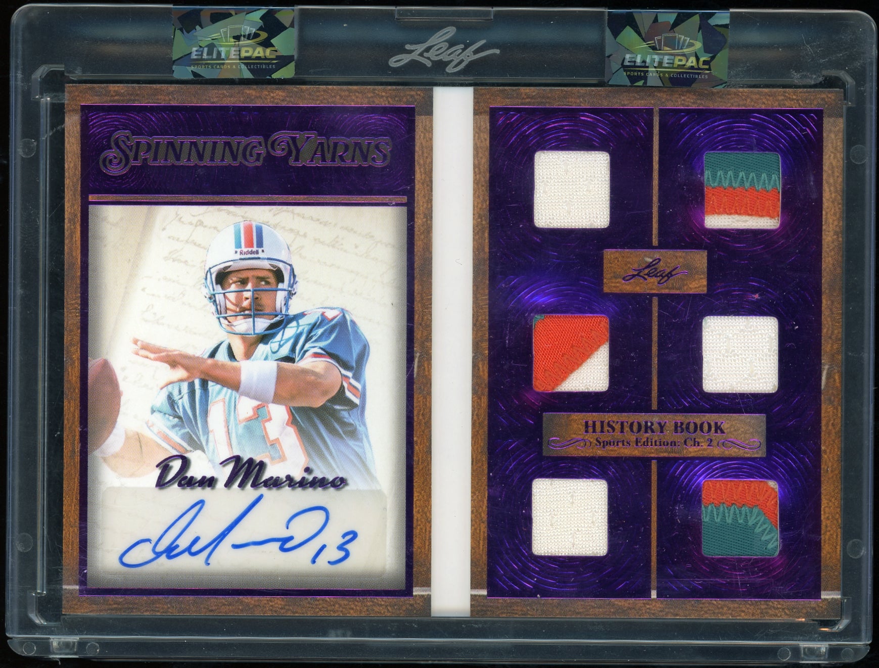 2025 Leaf History Book Sports Edition: Chapter 2   Dan Marino #/10 Football