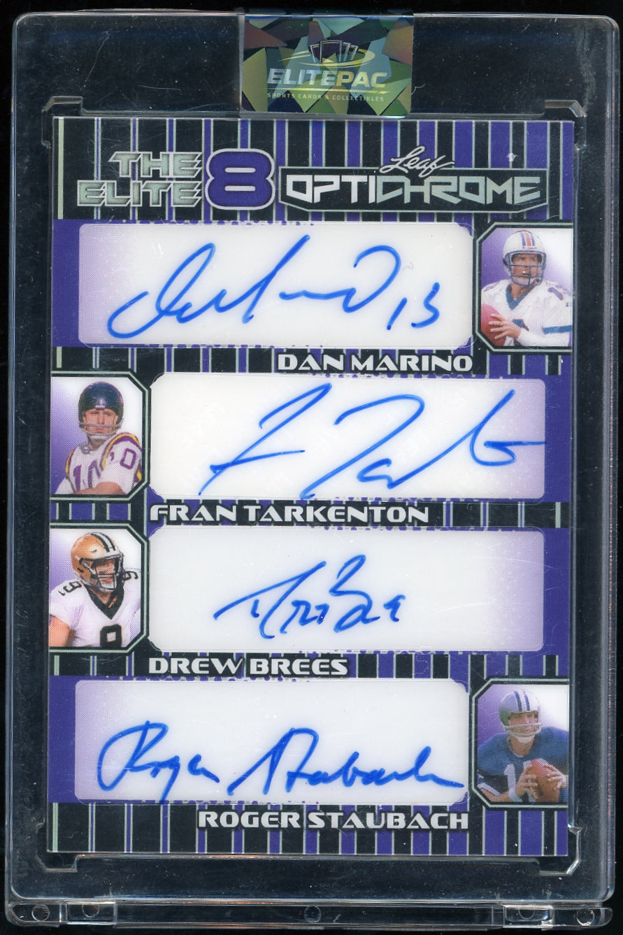 2025 Leaf Optichrome #E8-2  8 Autographs Prismatic Purple #/1 Football