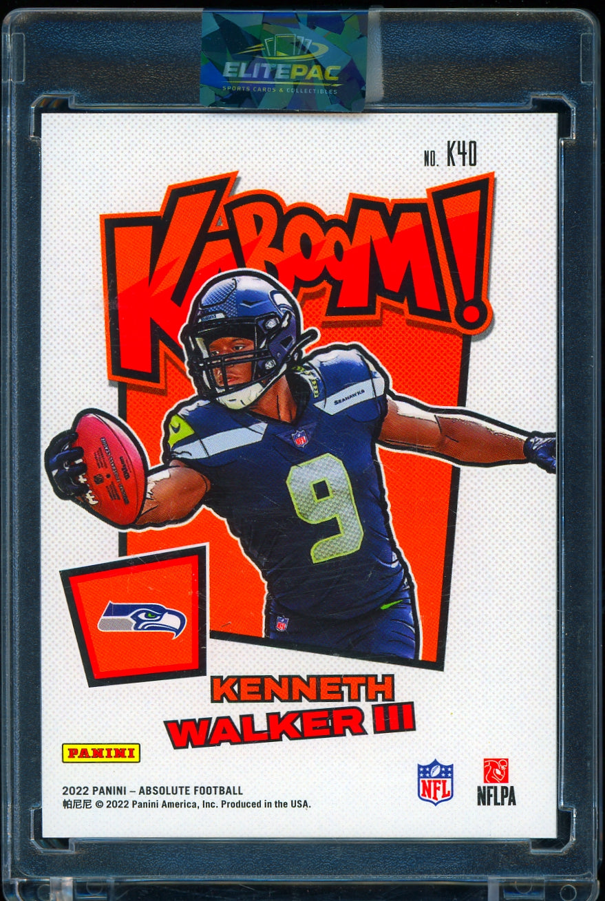 2022 Panini Absolute #K40 Kenneth Walker III Kaboom Vertical football