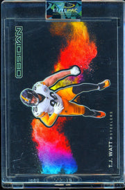 2021 Panini Obsidian #CB-15 T.J. Watt Color Blast Black football
